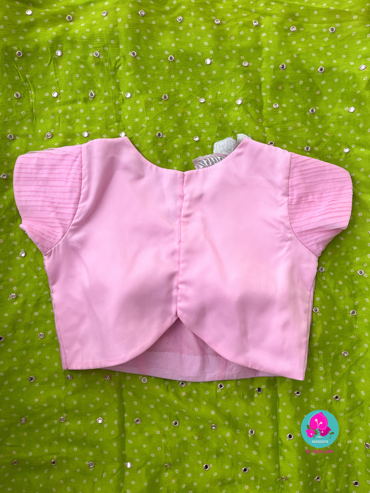 Pleated Soft Organza designer blouse