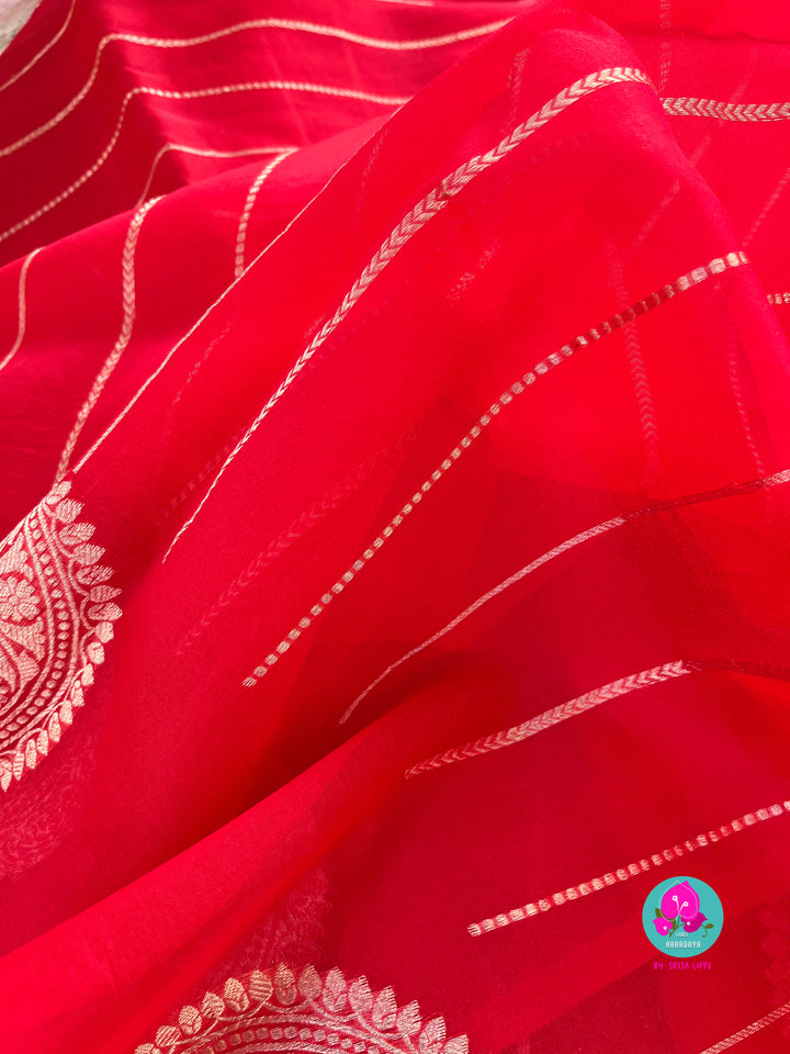 Pure Kora Organza Saree with Kadhua Buta
