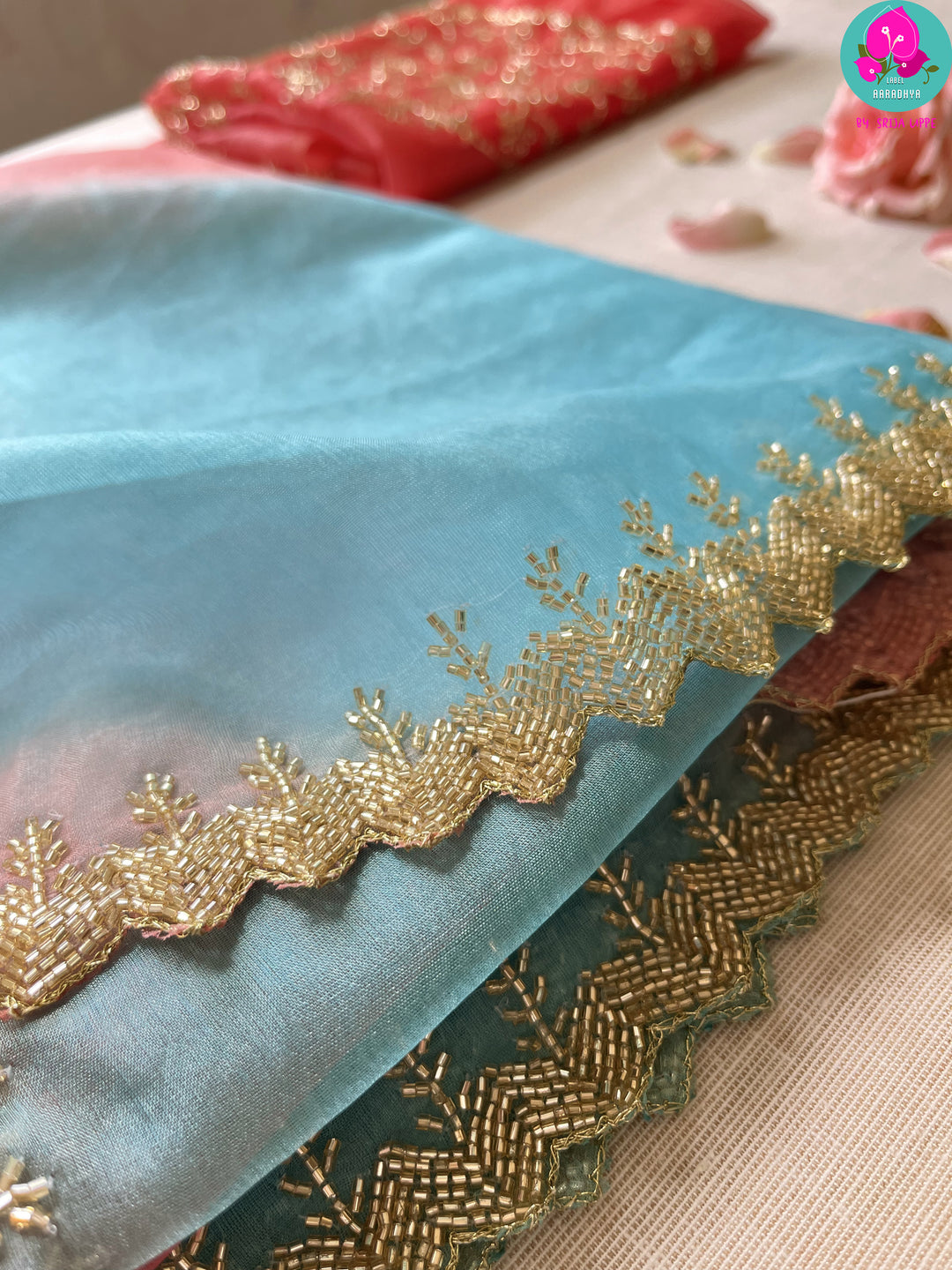 Dual shaded Soft organza silk saree