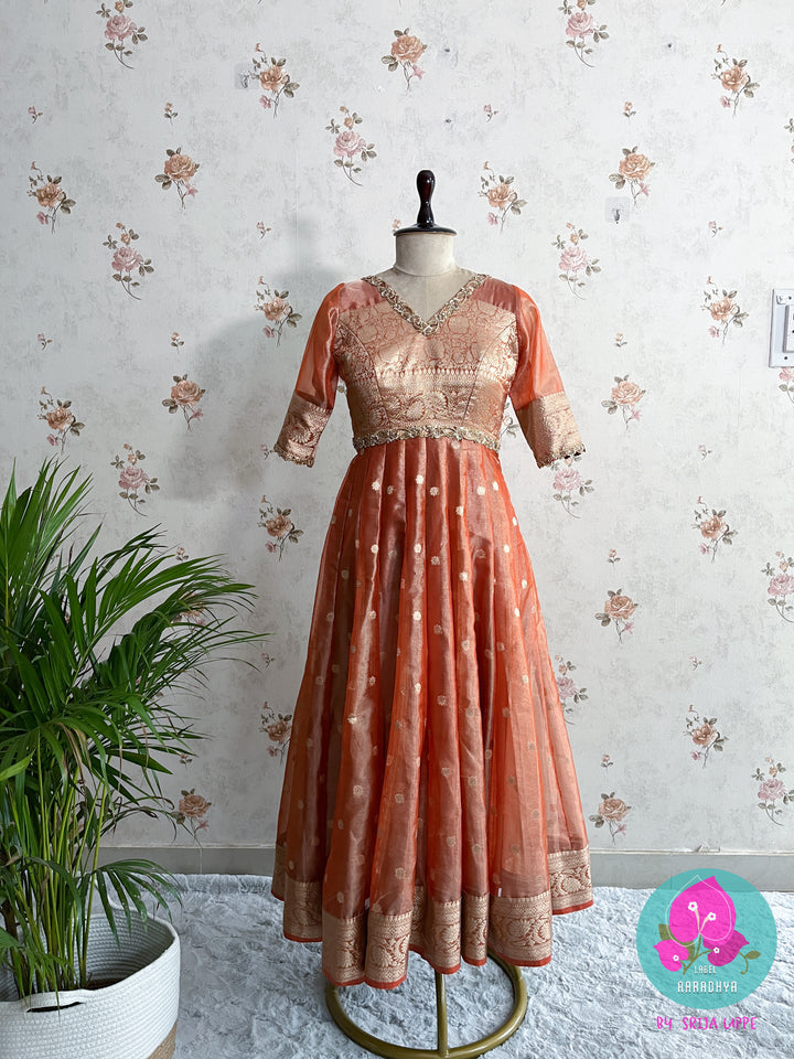 Panelled Tissue Silk frock