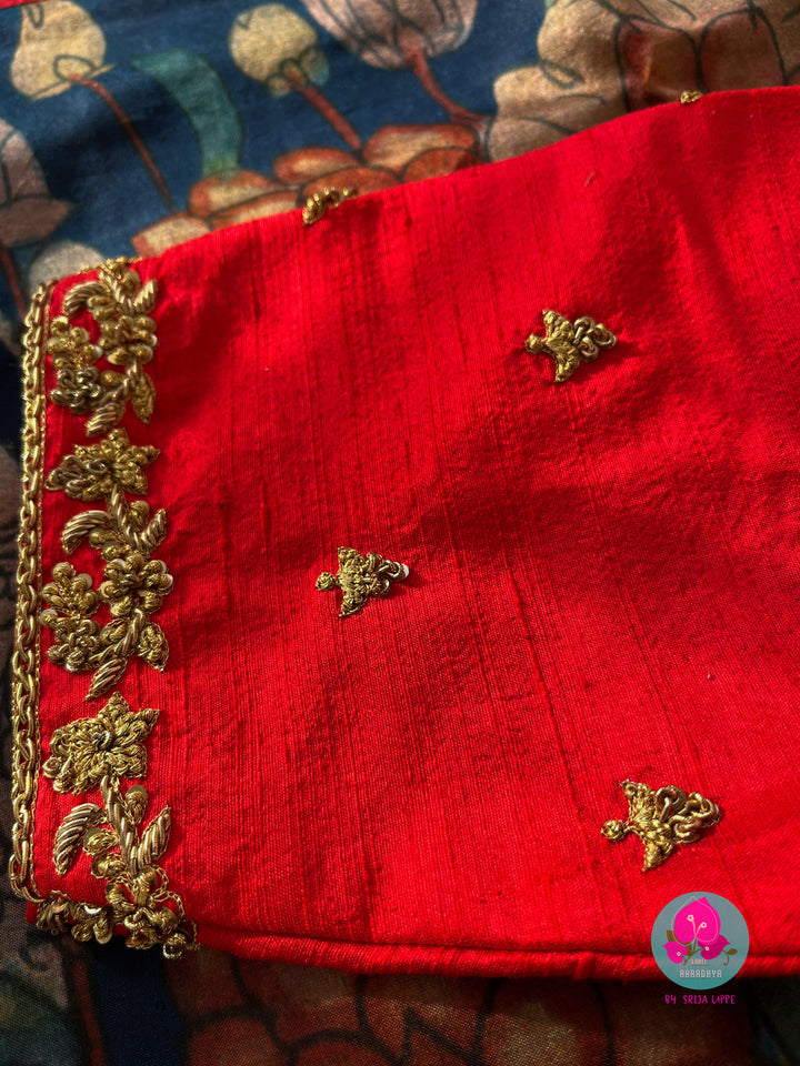 Pattu Saree with pure raw silk blouse