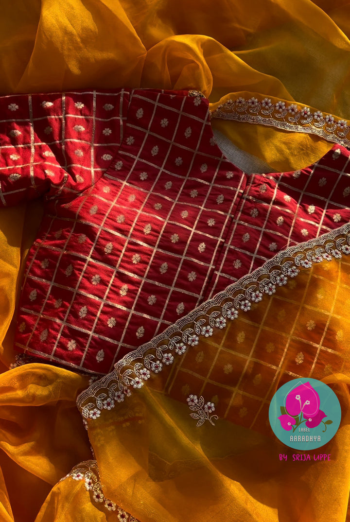 Red Banaras Blouse
