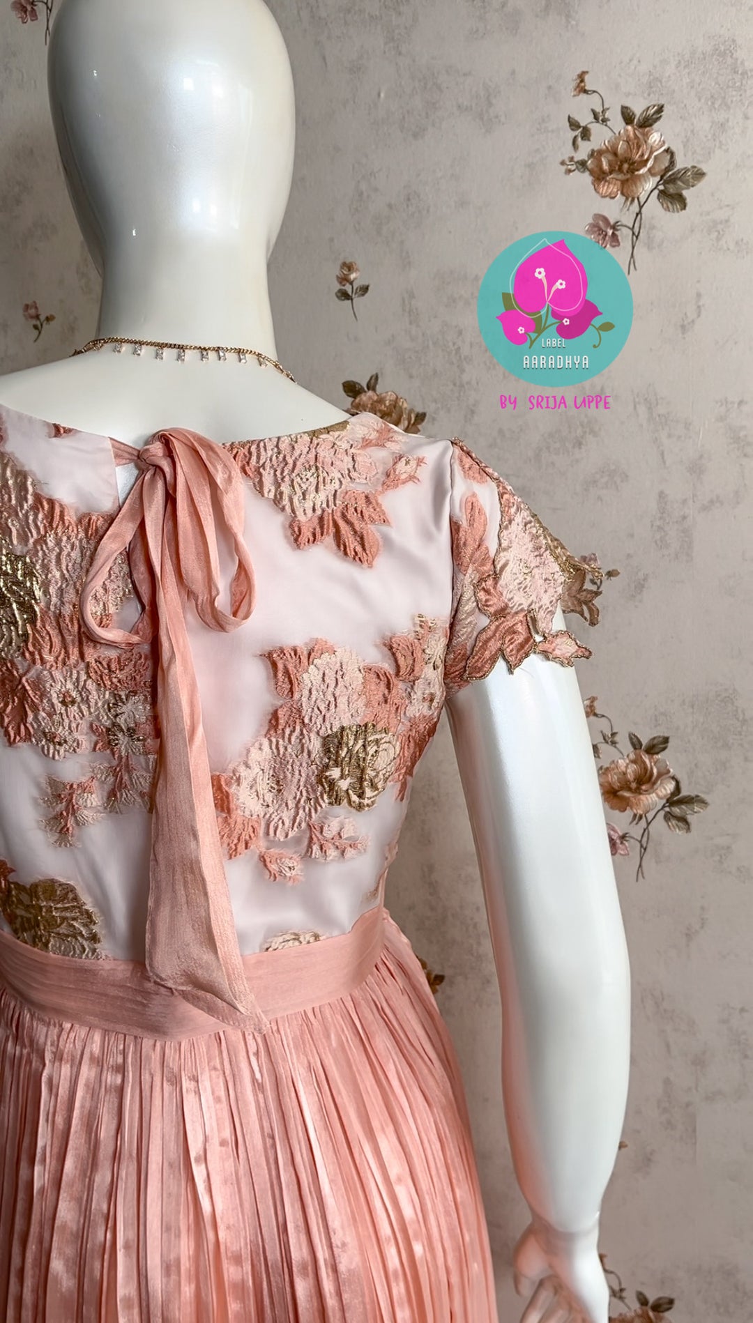 Organza Jacquard & Pleated Georgette frock