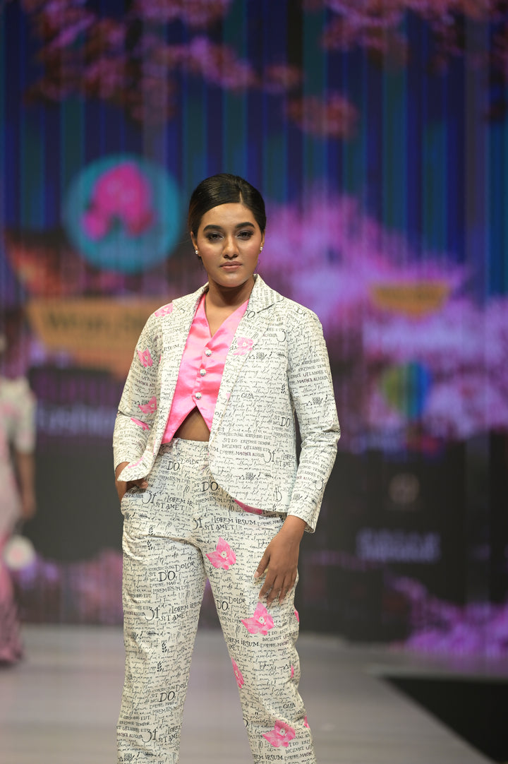 Corporate fashion crape suit