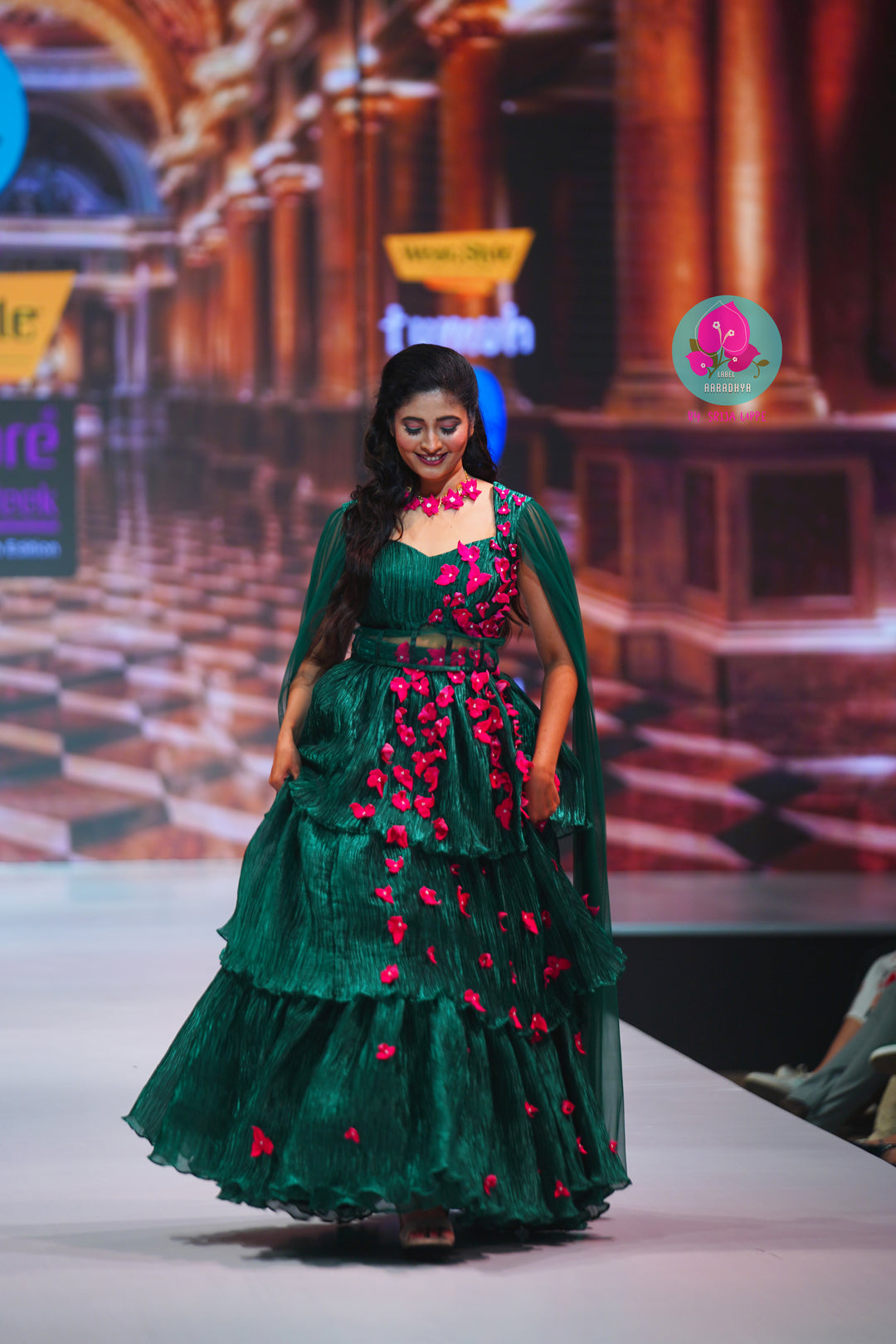 Pleated Organza Lehenga