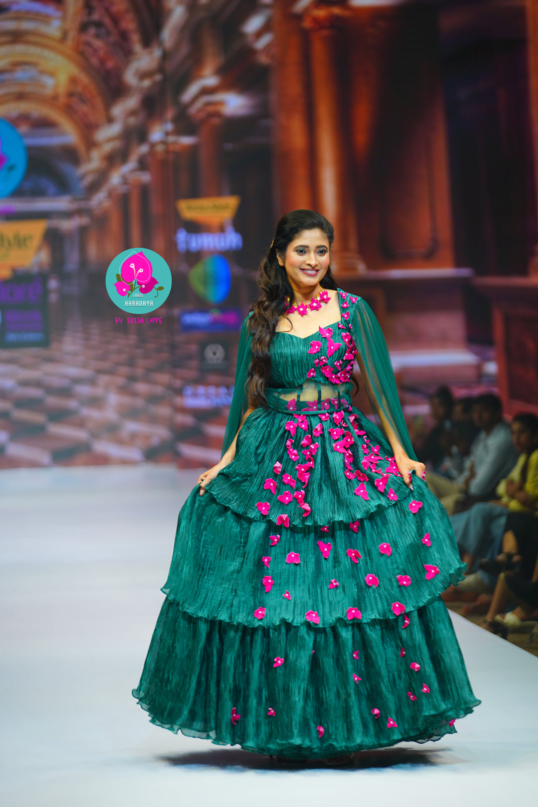 Pleated Organza Lehenga