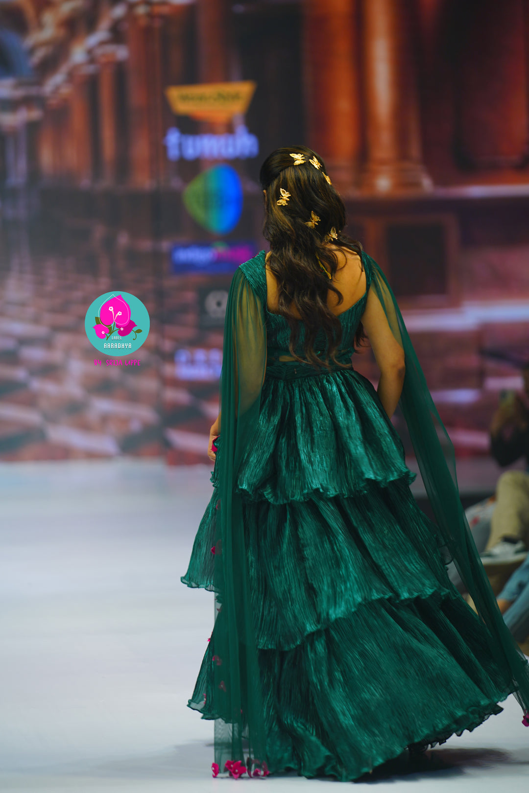 Pleated Organza Lehenga