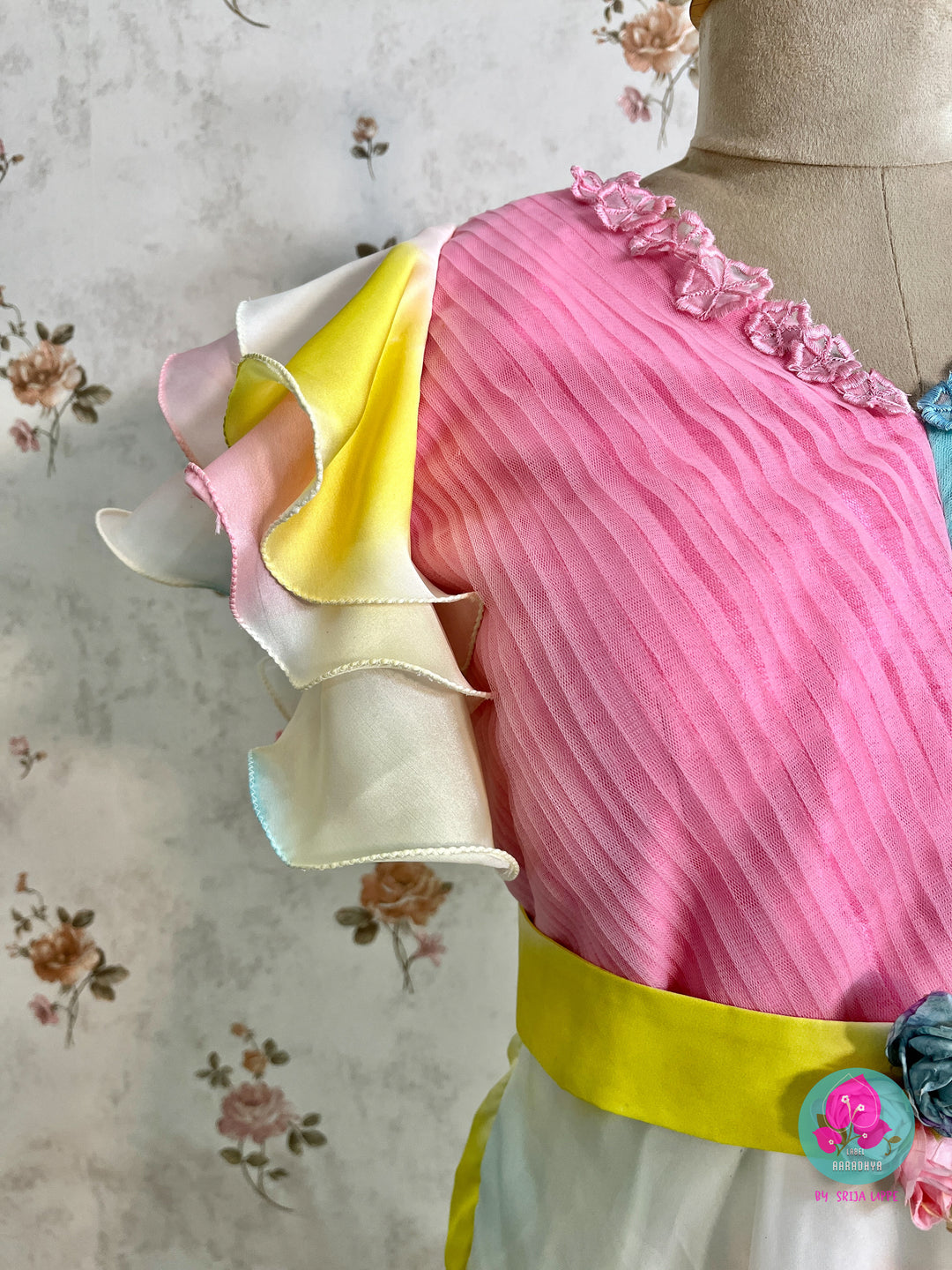 Gender Reveal outfit in asymmetric hem