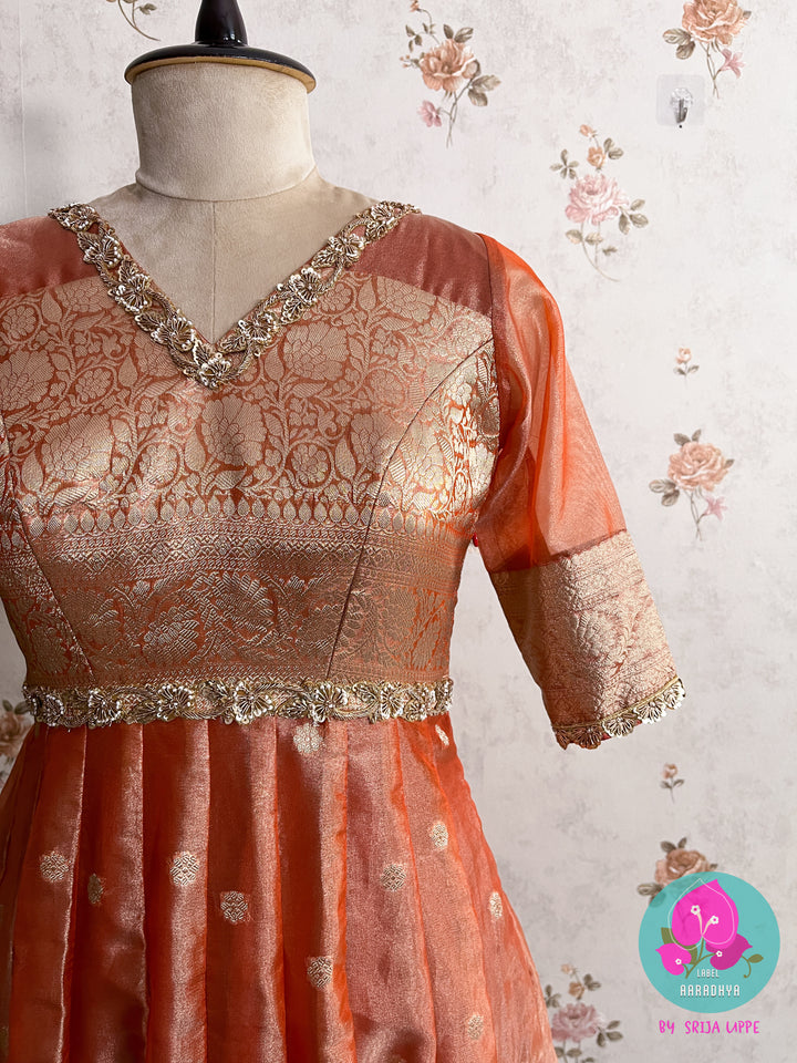 Panelled Tissue Silk frock