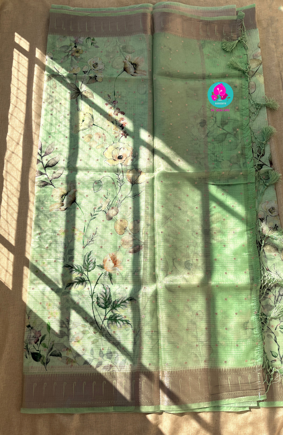 Kota silk saree in floral design with muniya  border