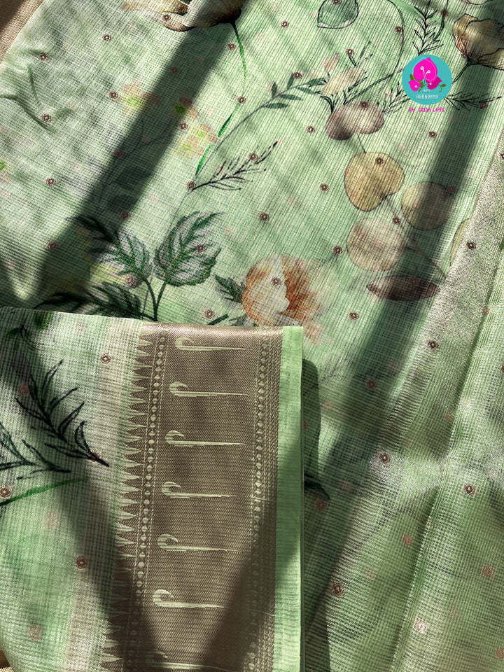 Kota silk saree in floral design with muniya  border