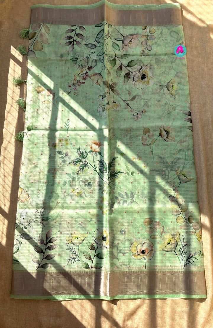 Kota silk saree in floral design with muniya  border