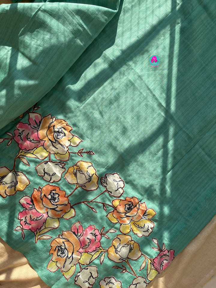 Matka silk saree with blouse stitching