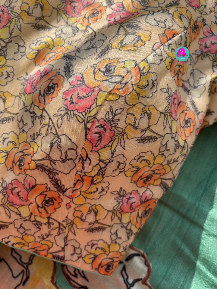 Matka silk saree with blouse stitching