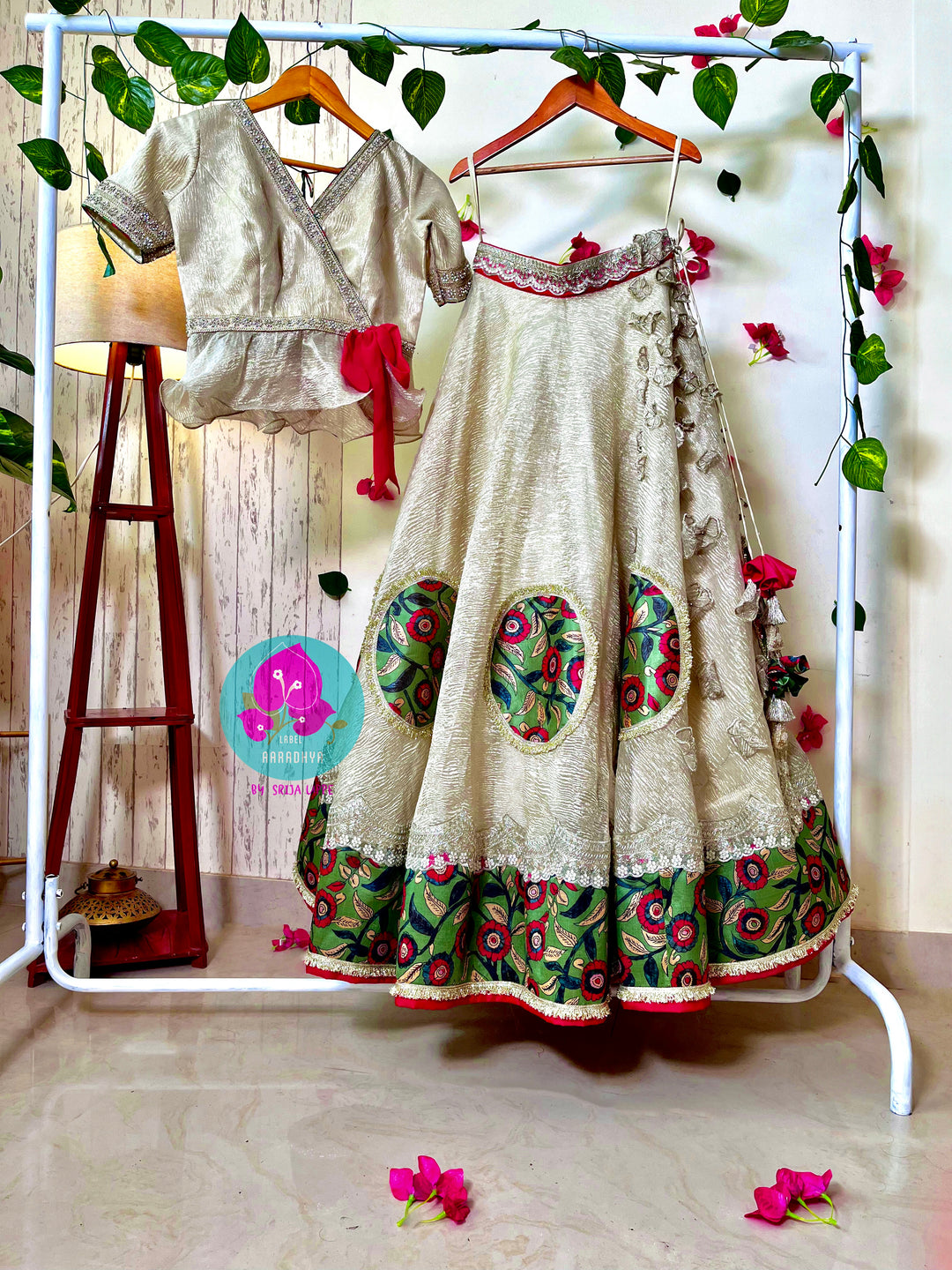 Crushed Tissue Lehenga