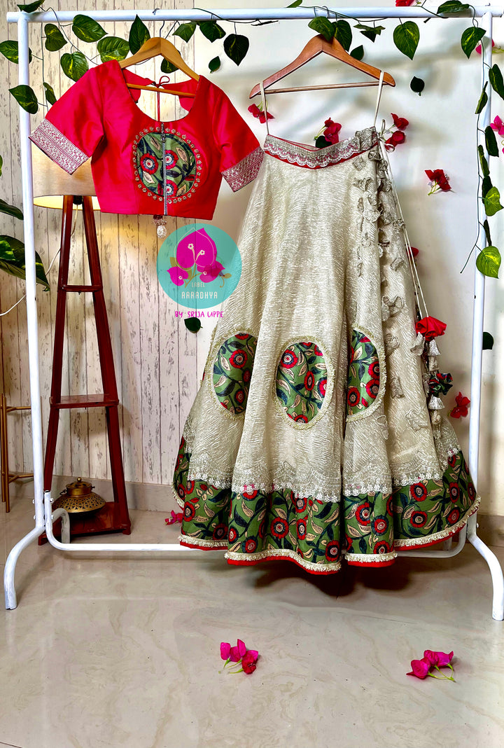 Crushed Tissue Lehenga