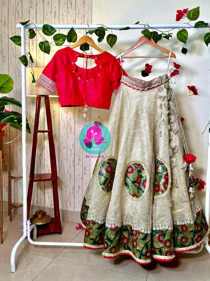 Crushed Tissue Lehenga