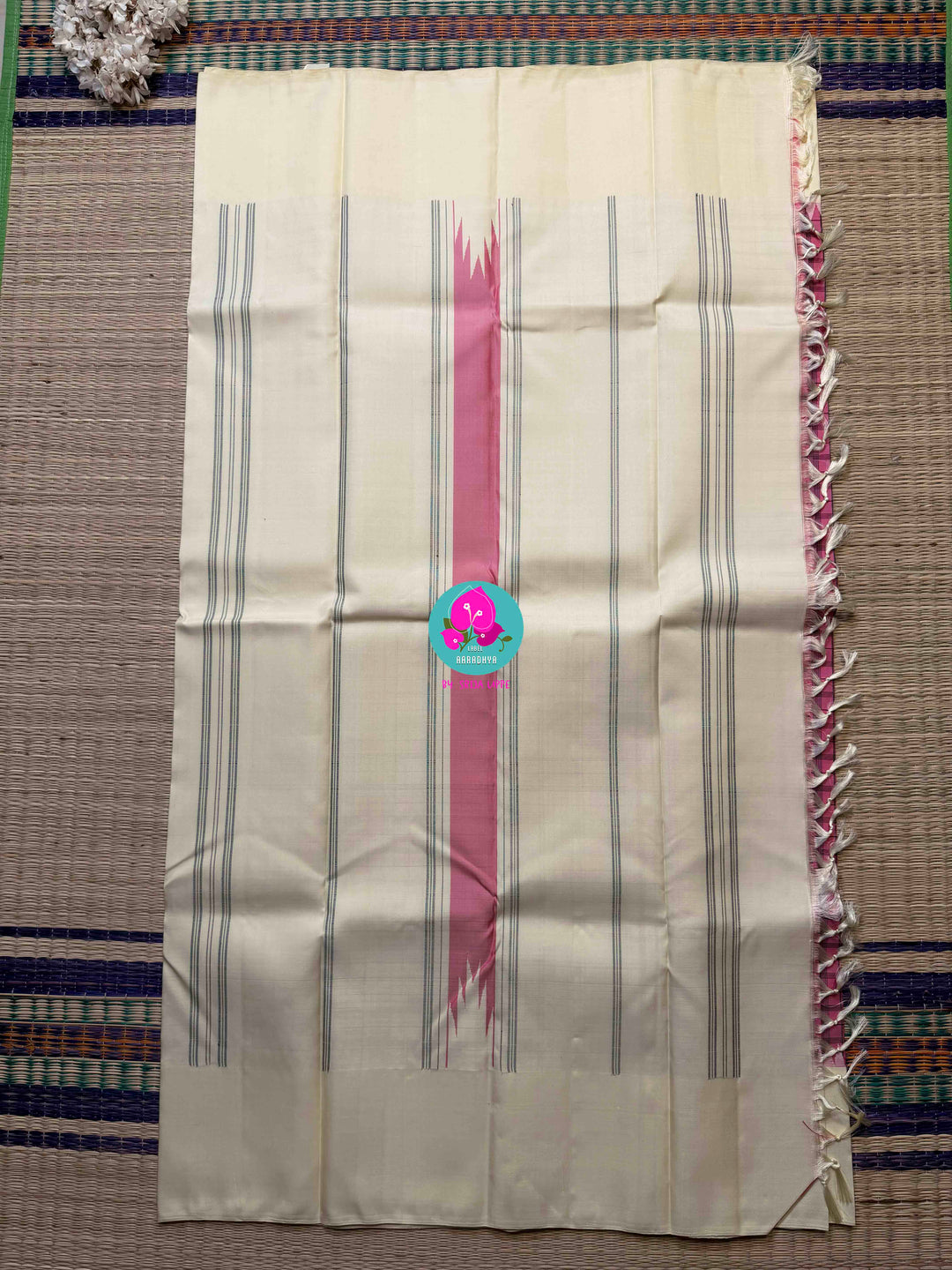 The Pink Statement: Zero Zari Kanjivaram saree in Vibrant Check and Soft Contrast