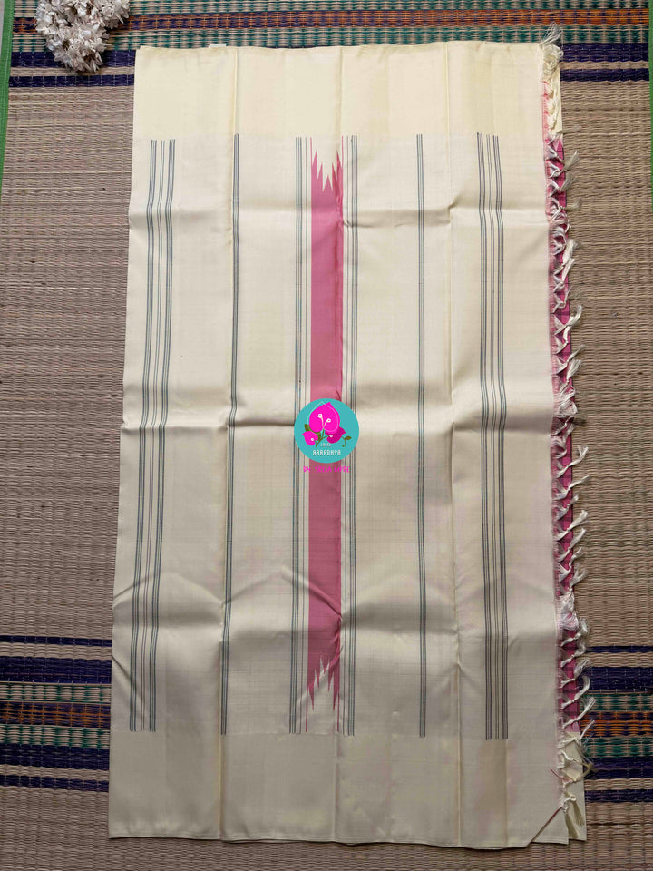 The Pink Statement: Zero Zari Kanjivaram saree in Vibrant Check and Soft Contrast