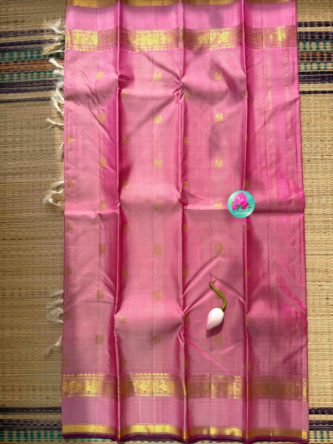 Blushing Romance: Pure Onion Pink Vaira Oosi Kanchipattu & Dark Magenta Fusion Blouse