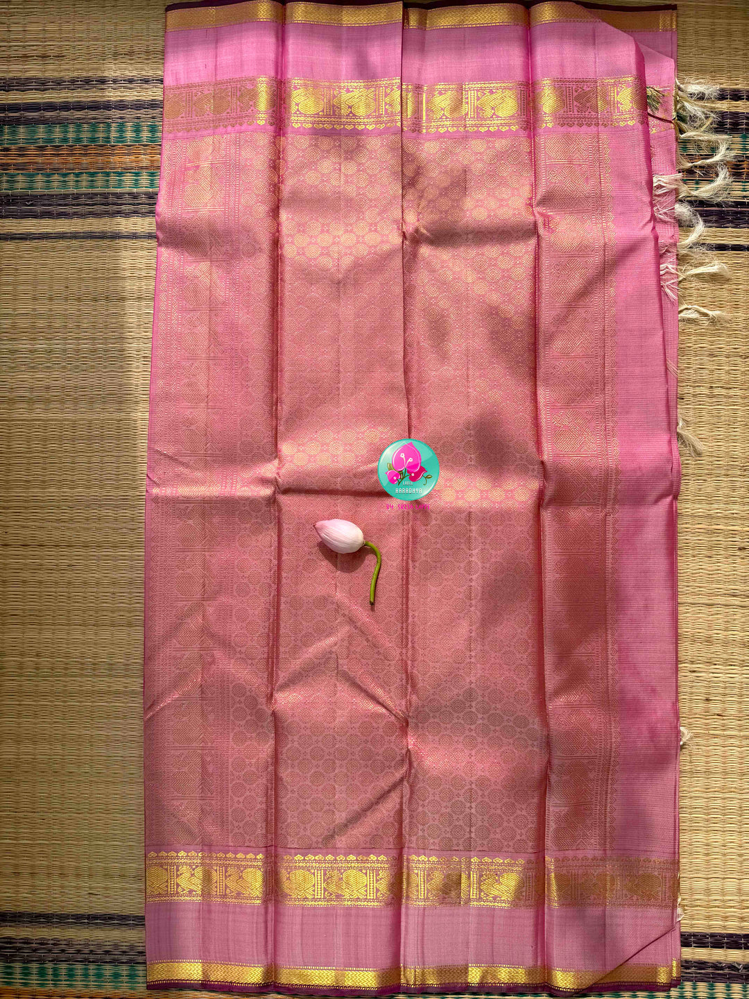 Blushing Romance: Pure Onion Pink Vaira Oosi Kanchipattu & Dark Magenta Fusion Blouse