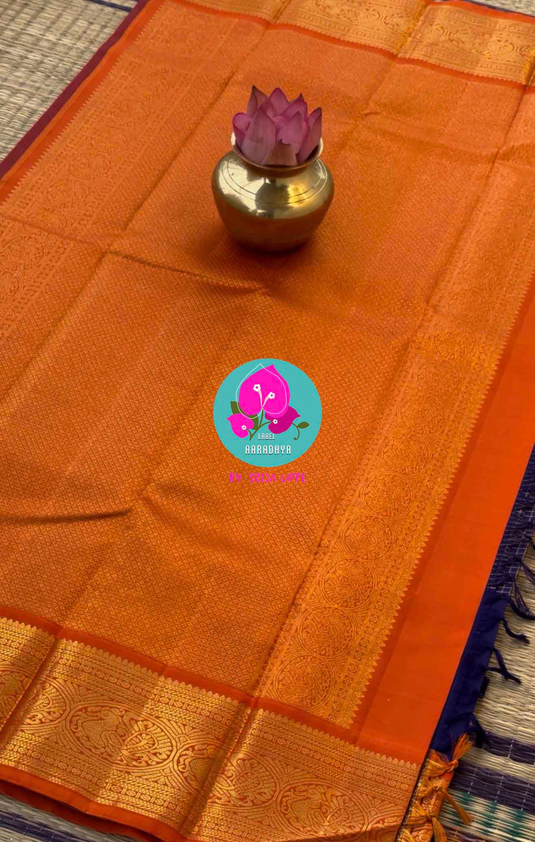 The Contemporary Classic: Fusion Kanchipattu Saree with Vaira Oosi Grid and Vintage Contrast