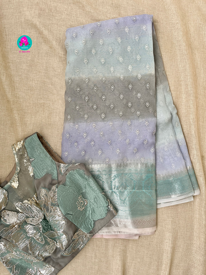 Vivid and brilliantly designed stylish Rangkarts Saree & Blouse