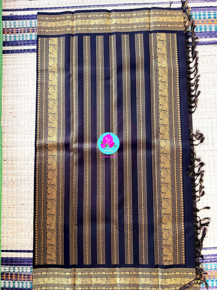 The Java Plum Dream: Traditional Neredu Pandu Silk Saree with Vintage Vaira Oosi Gold Zari