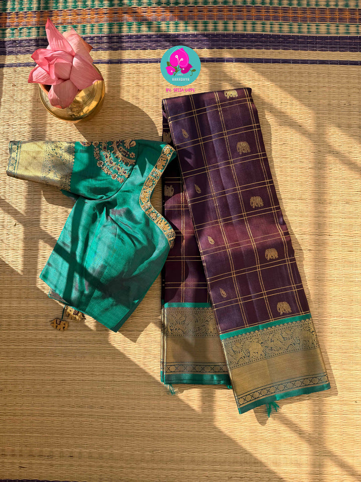 Where Elephants Walk in Silk” – Festive Kanchipattu Saree Set
