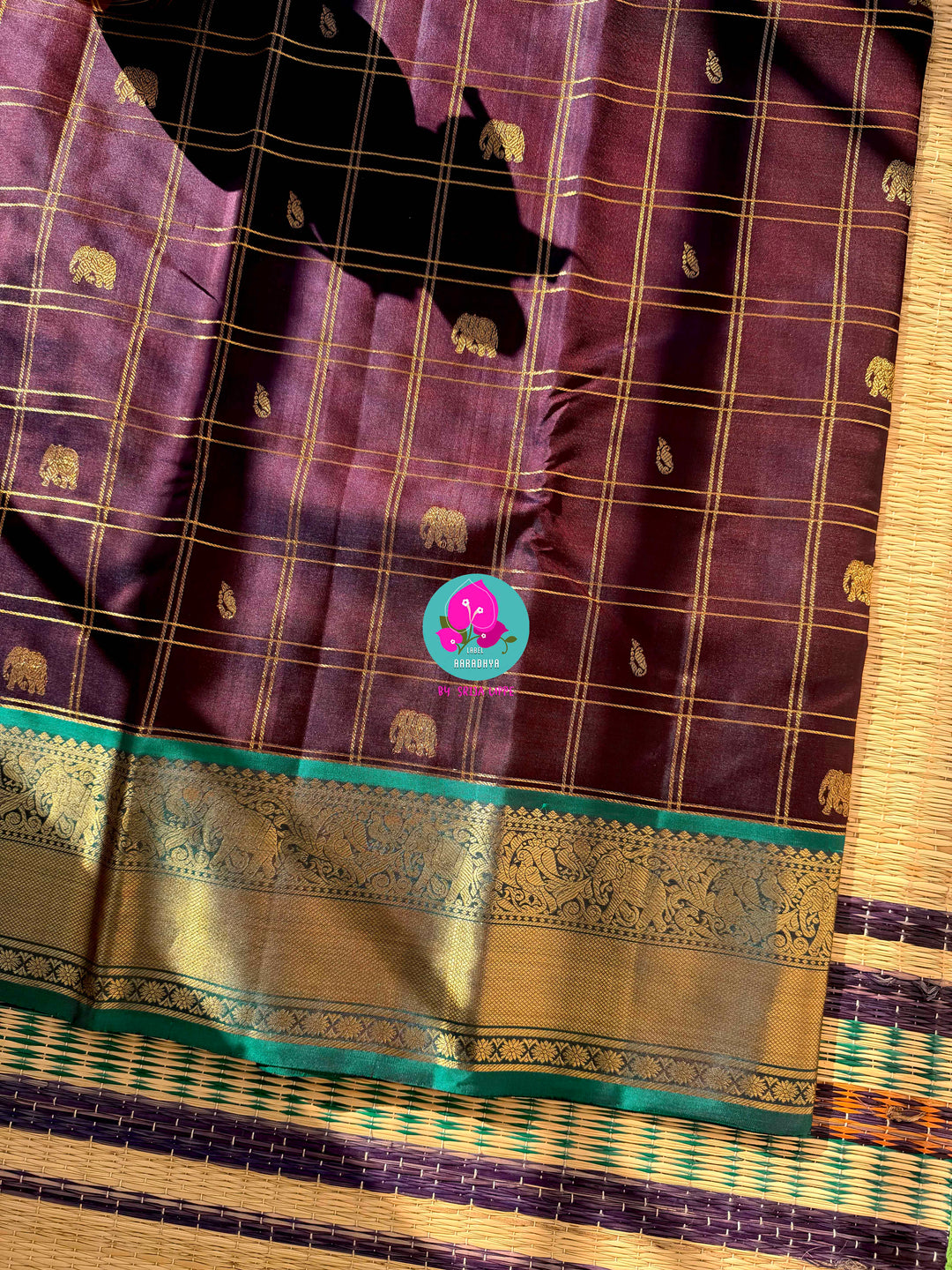 Where Elephants Walk in Silk” – Festive Kanchipattu Saree Set