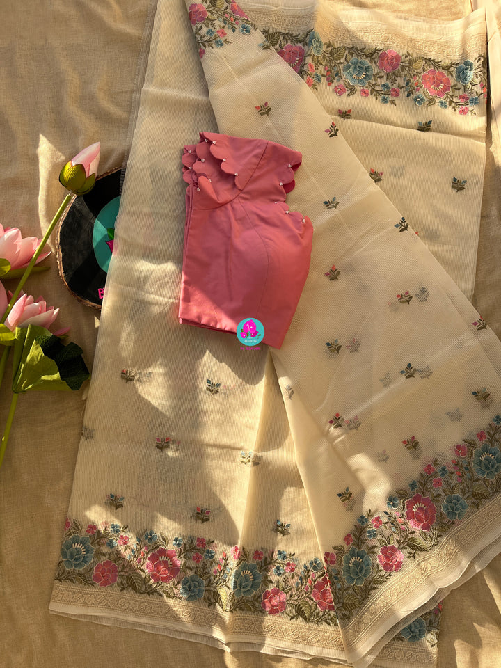 Kota silk saree with silk blouse