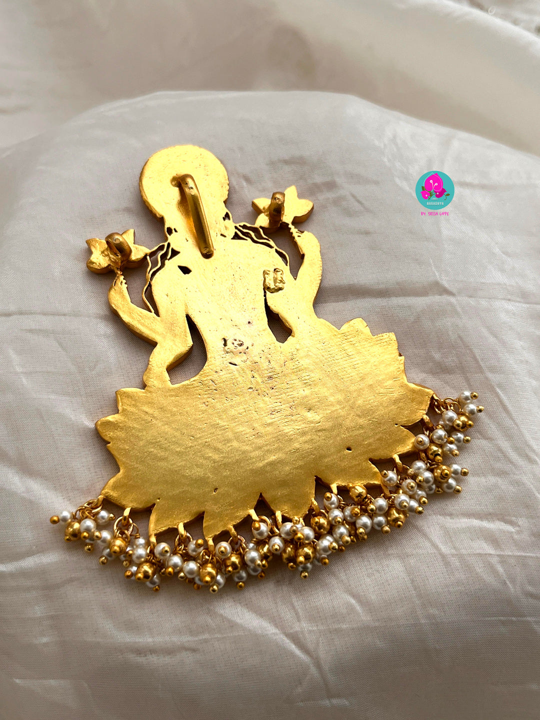 Antique Real Jadau Kundan Divine Lakshmi Devi Pendant