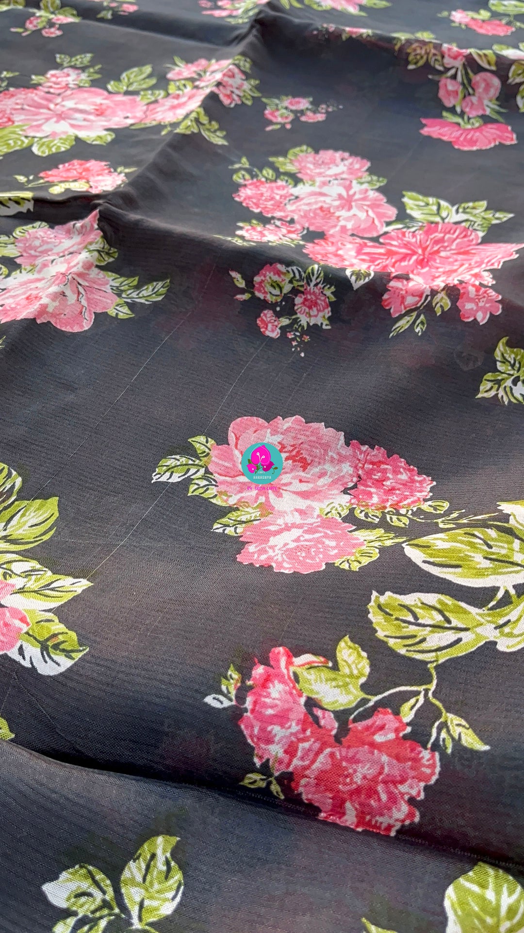 Pure Mangalagiri Saree with Peter Pan Color Blouse
