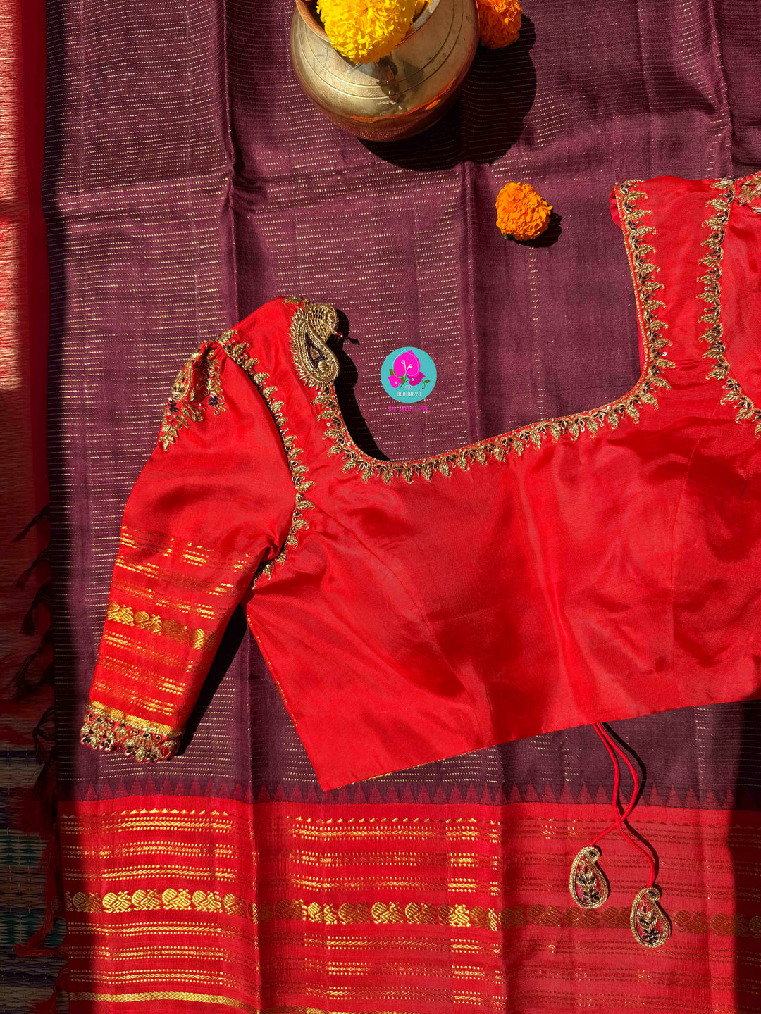 The Earth’s Golden Whisper: Mahogany & Crimson Vaira Oosi Kanchipattu