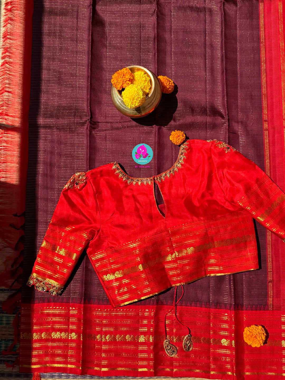 The Earth’s Golden Whisper: Mahogany & Crimson Vaira Oosi Kanchipattu