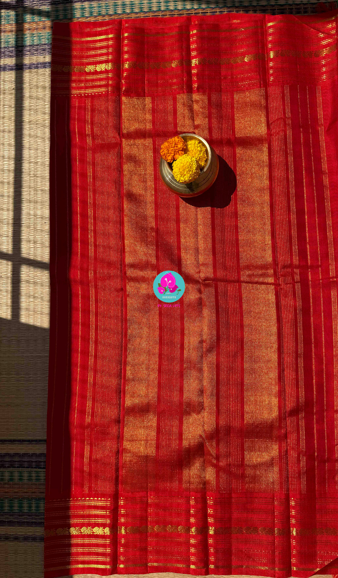 The Earth’s Golden Whisper: Mahogany & Crimson Vaira Oosi Kanchipattu