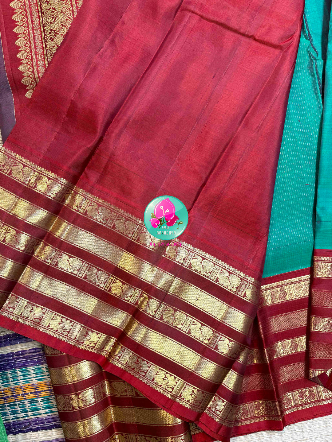 Emerald Enchantment: Pure 2G Kanchipattu with Vaira Oosi & Grand Animal Motifs