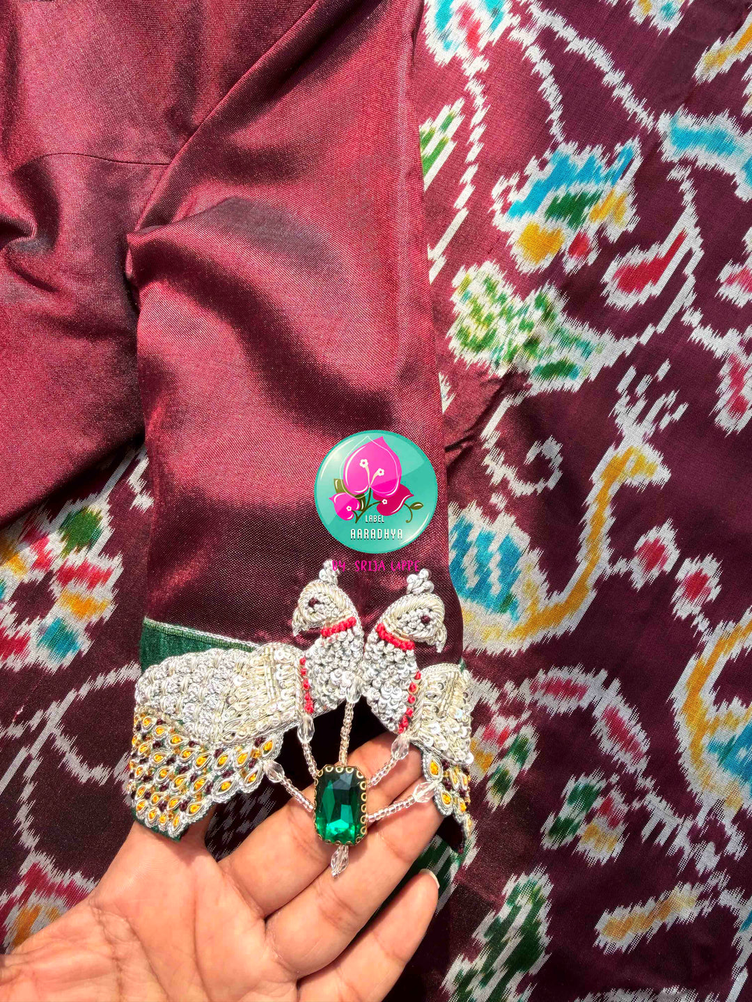 The Enchanted Forest: Pure Silk Ikkat Saree with Sovereign Peacock Artistry