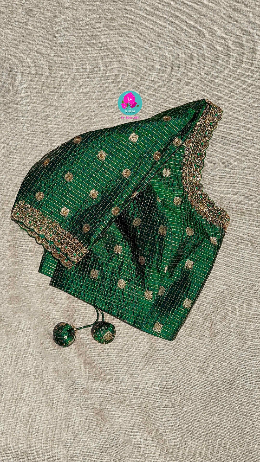 Pure silk blouse with maggam work