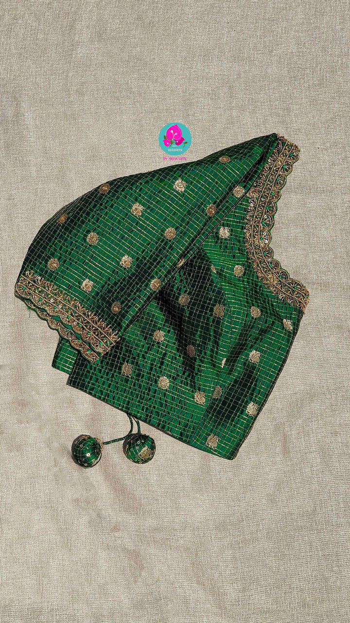 Pure silk blouse with maggam work