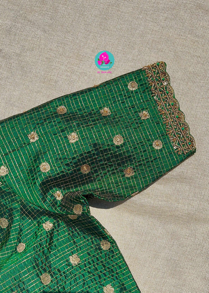 Pure silk blouse with maggam work