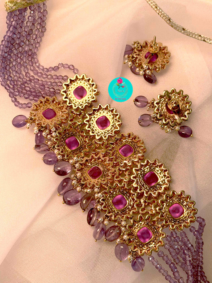 The Twilight Amethyst Symphony Choker Set
