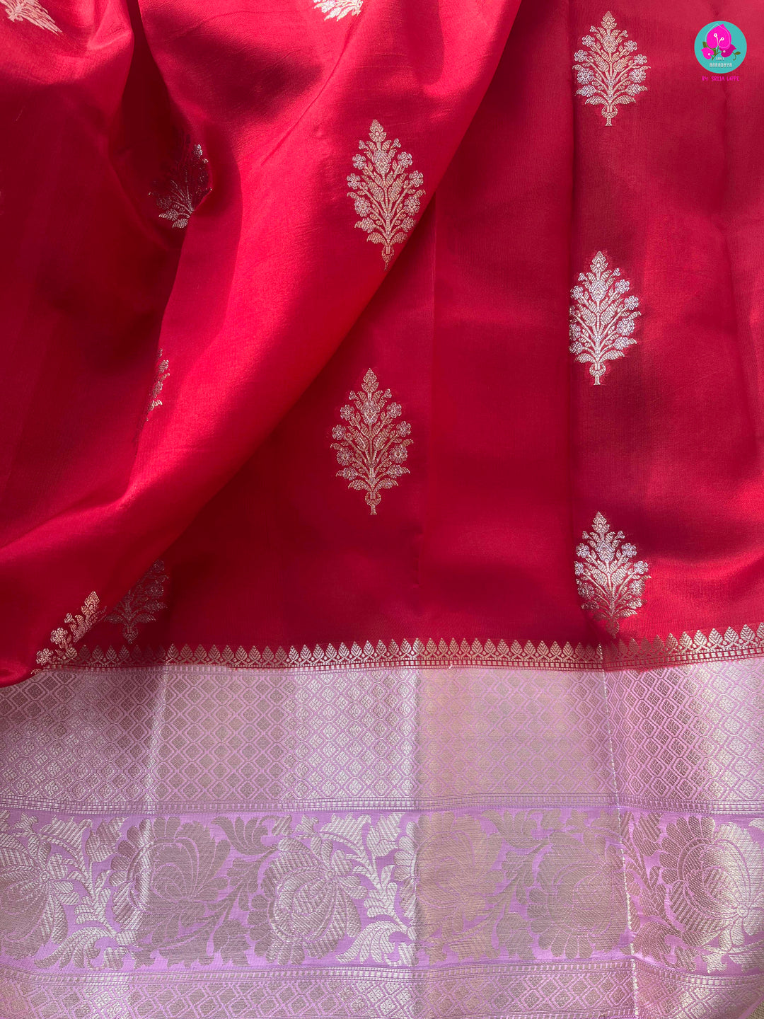 Pure Raw Mango silk Saree with Contrast Blouse