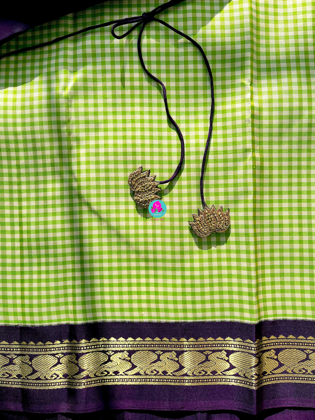 Vintage “Jajimalli” pure Kanchipattu saree with hand embroidered blouse
