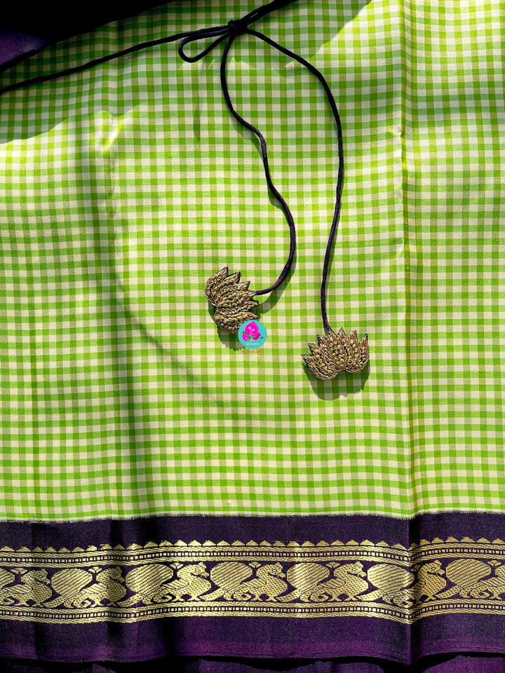 Vintage “Jajimalli” pure Kanchipattu saree with hand embroidered blouse