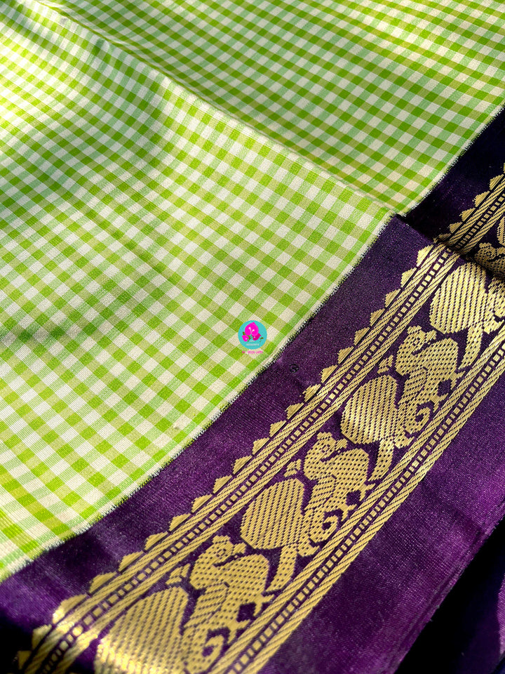 Vintage “Jajimalli” pure Kanchipattu saree with hand embroidered blouse