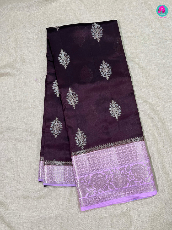 Pure Raw Mango silk Saree with Contrast Blouse