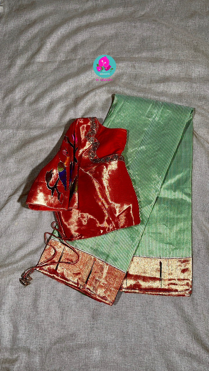Pure Paithani Pattu saree with pure Hand worked Paithani blouse