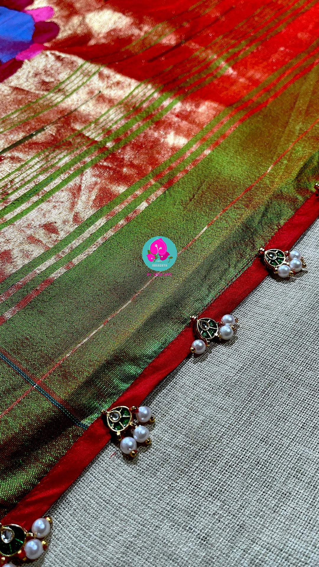 Pure Paithani Pattu saree with pure Hand worked Paithani blouse
