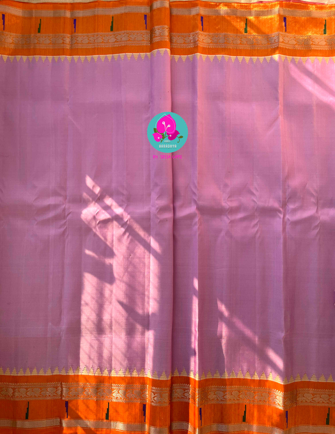 Lavender Twilight & Shimmering Dawn: The Gadwal Tissue Saree & Hand-Embellished Dream